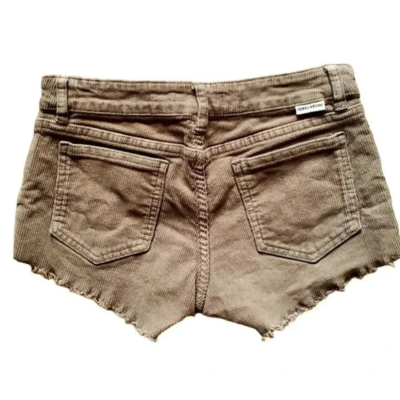 🧚HOST PICK🧚 Billabong brown corderoy cutoff shorts laced front Size 24 - Picture 2 of 6